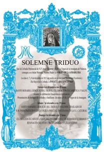 Cartel Triduo a N.M. la Virgen de la Amargura 2013.