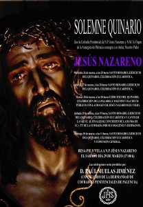 Cartel Quinario a N.P. Jesús Nazareno 2014.